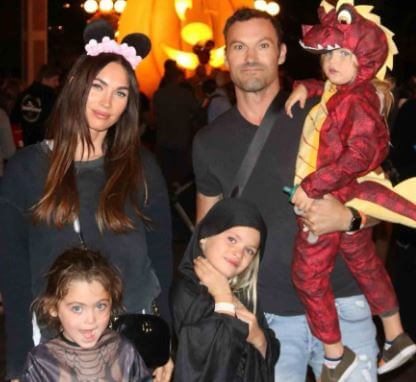 Journey River Green with parents Megan Fox and Brian Austin Green and brothers.